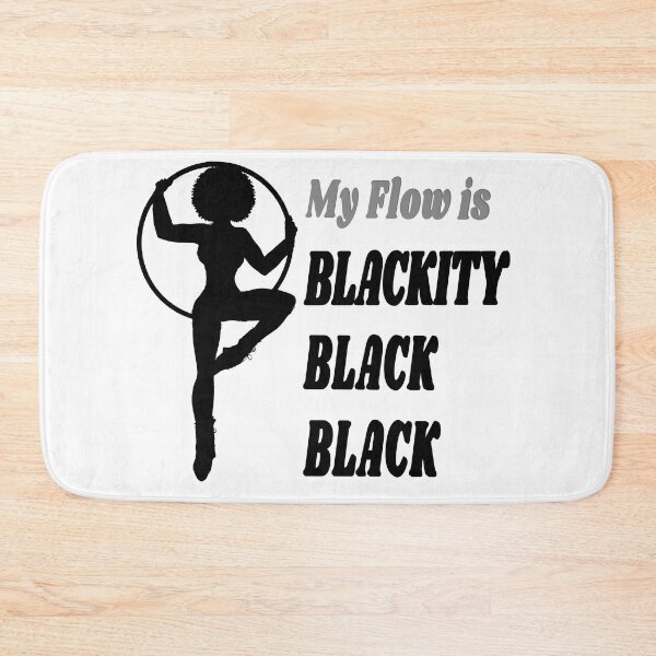 Item preview, Blackity Black Flow | Black Afro African American Hula Hooper - B&W designed and sold by KreativeLaedy.