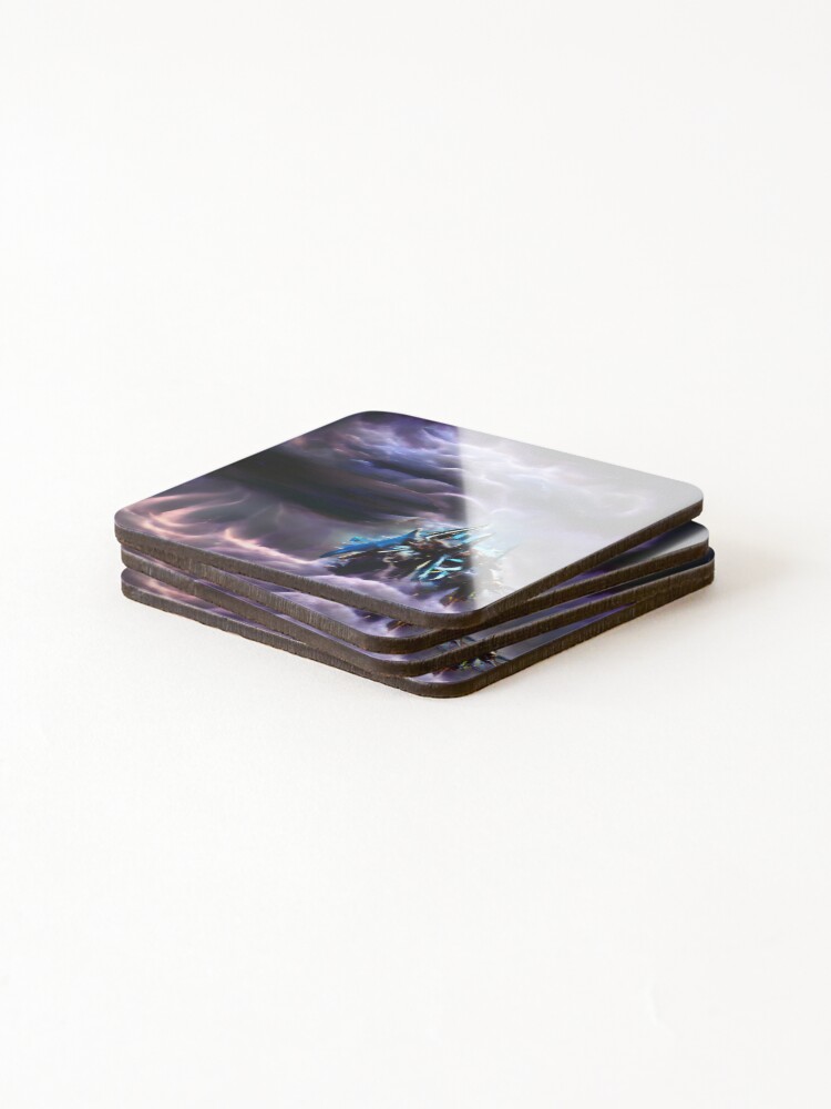 Thumbnail 4 of 5, Coasters (Set of 4), Storms Rage designed and sold by EtherealLabAI.