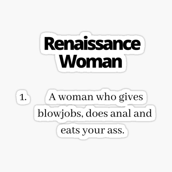 Mujer renacentista (texto negro) Pegatina