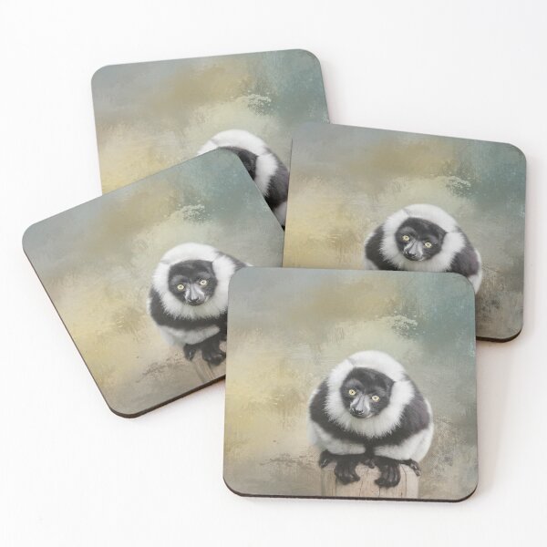 Item preview, Black and White Ruffed Lemur Two designed and sold by Elisabeth Lucas.
