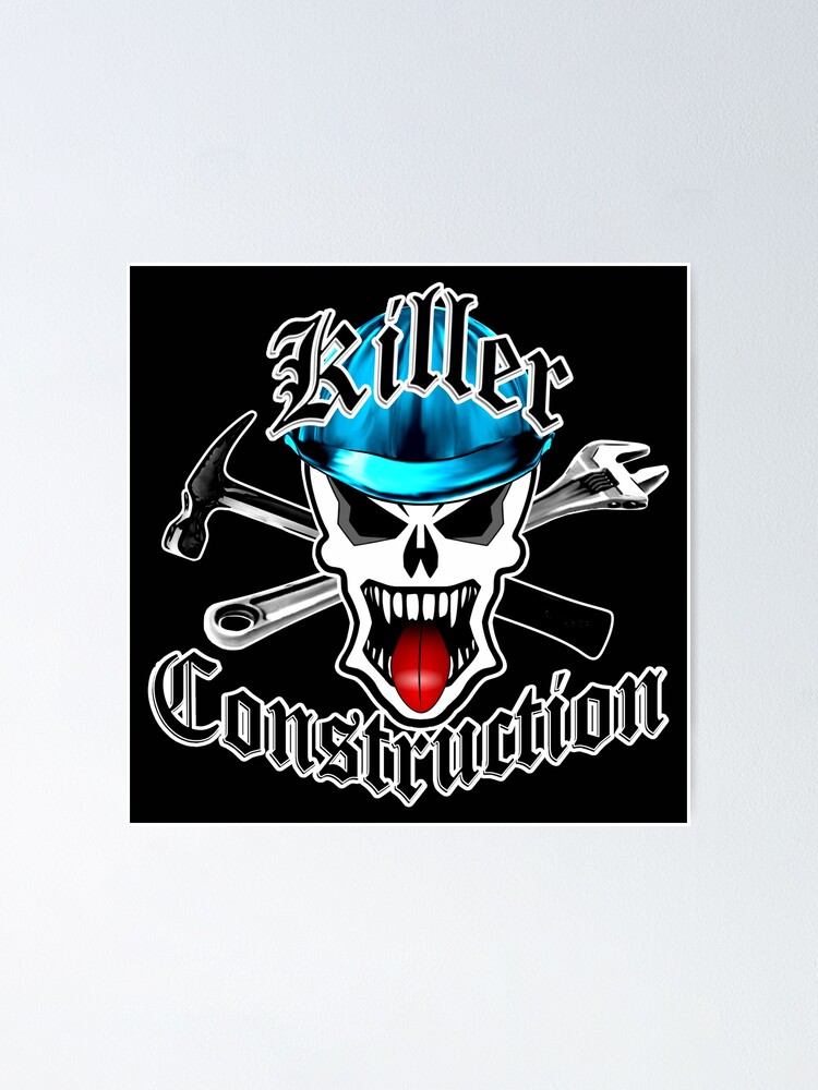 Hard hat decals Construction helmet decals Skull 2 Contractor Sticker Skull#3