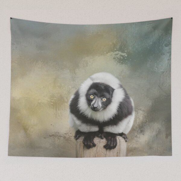 Item preview, Black and White Ruffed Lemur Two designed and sold by Elisabeth Lucas.