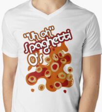 "Uh oh" Spaghetti O's Men's V-Neck T-Shirt