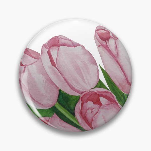 Aperçu de l'œuvre Tulipes à l'aquarelle. fleurs dessinées à la main créée et vendue par colorful  art.