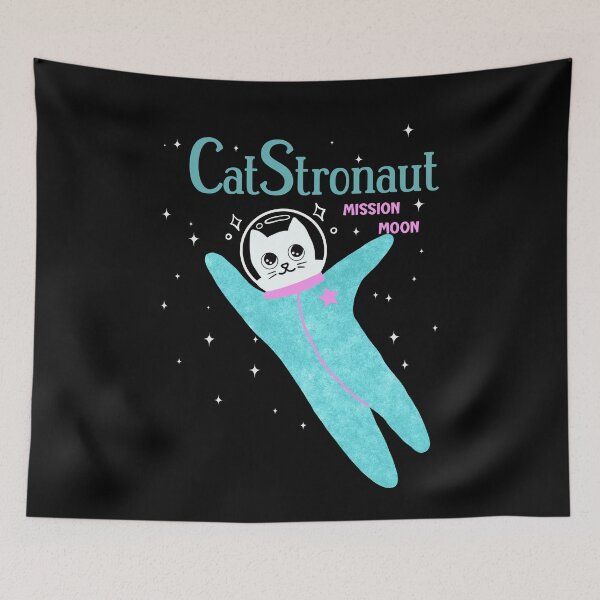 Item preview, Catstronaut mission moon - funny space cat  designed and sold by Tanuja  Sharma.