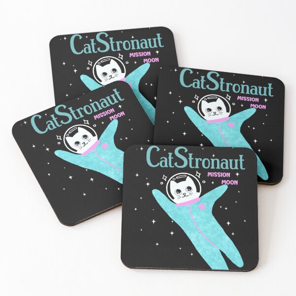 Item preview, Catstronaut mission moon - funny space cat  designed and sold by Tanuja  Sharma.
