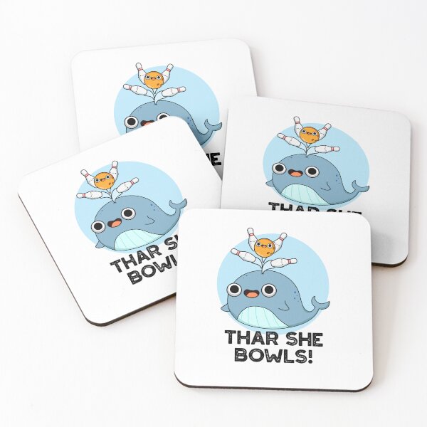 Item preview, Thar She Bowls Funny Whale Bowling Puns  designed and sold by punnybone.