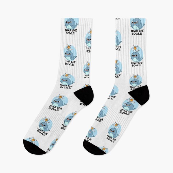 Item preview, Thar She Bowls Funny Whale Bowling Puns  designed and sold by punnybone.