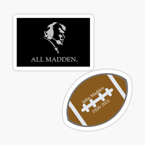 “ALL MADDEN John Madden Football Coach Tribute Design Sticker Pack