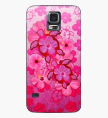 Rosa Hibiskus und Honu Schildkröten Hülle & Klebefolie für Samsung Galaxy