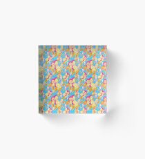 Electric Banana Monkey Pattern Acrylic Block