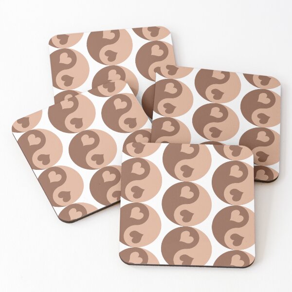 Item preview, Heart Yin Yang - Cocoa Brown designed and sold by kyanitedesigns.