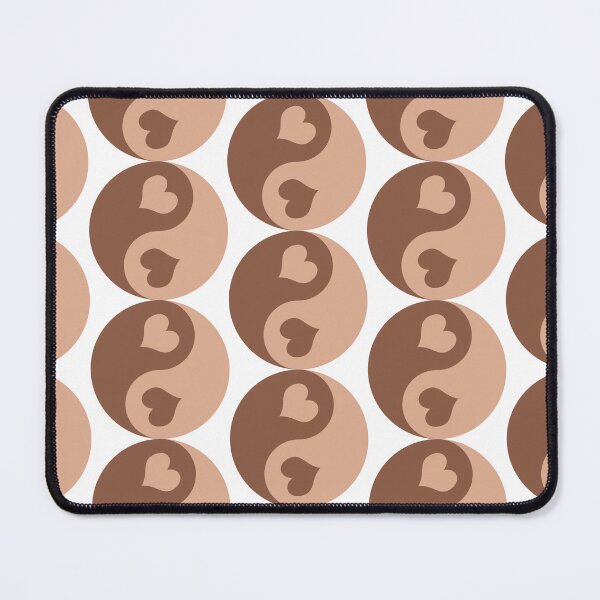 Item preview, Heart Yin Yang - Cocoa Brown designed and sold by kyanitedesigns.