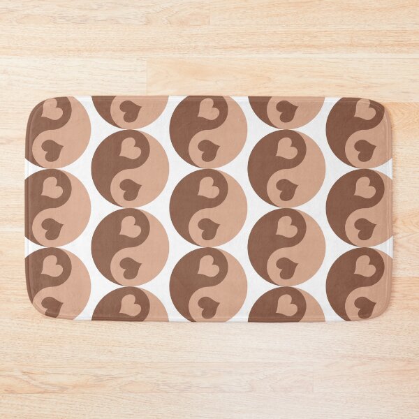 Item preview, Heart Yin Yang - Cocoa Brown designed and sold by kyanitedesigns.