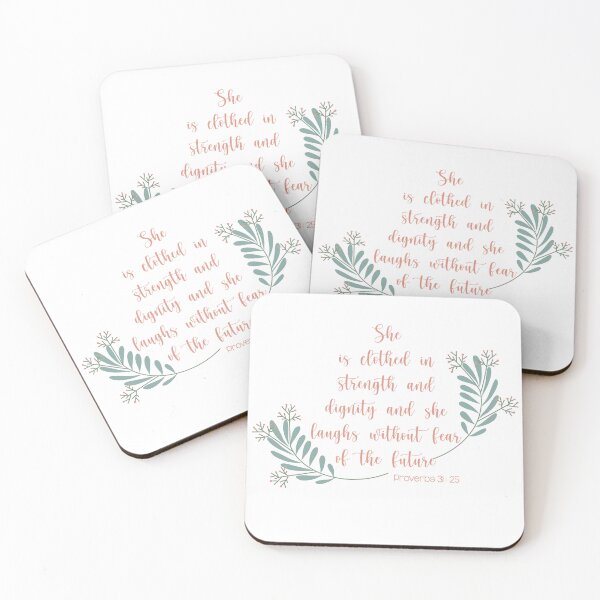 Item preview, Bible Verse - She is clothed in strength and dignity and she laughs without fear of the future. Proverbs 31:25 designed and sold by Dguzman04.