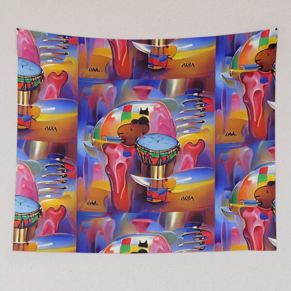 Item preview, African Percussion ~ Colorful Positive Vibes designed and sold by cottonklub.