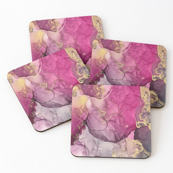 Item preview, Purple and Gold Alcohol Ink Art designed and sold by artbylisanadine.