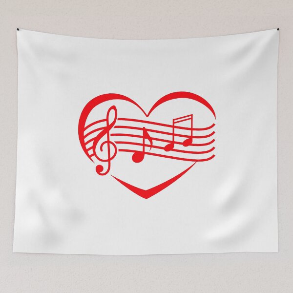 Item preview, St Valentine's Day Musical Note Hearts Valentine's Day Wishes and Messages designed and sold by MottoDigging.
