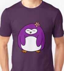 Purple Flower Penguin Unisex T-Shirt