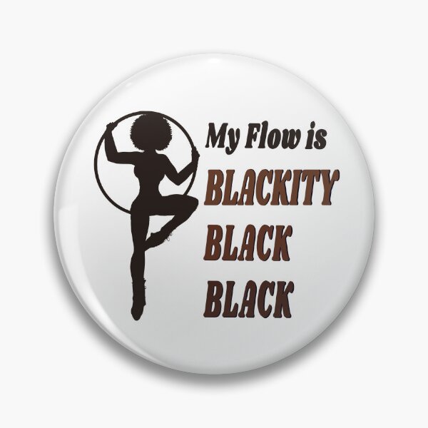 Item preview, Blackity Black Flow | Black Afro African American Hula Hooper - Color White Bkgrnd designed and sold by KreativeLaedy.