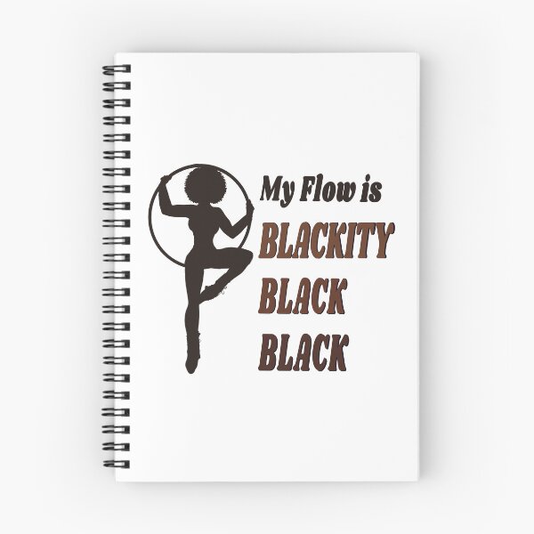 Item preview, Blackity Black Flow | Black Afro African American Hula Hooper - Color White Bkgrnd designed and sold by KreativeLaedy.