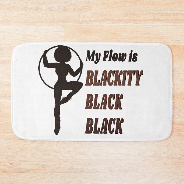 Item preview, Blackity Black Flow | Black Afro African American Hula Hooper - Color White Bkgrnd designed and sold by KreativeLaedy.