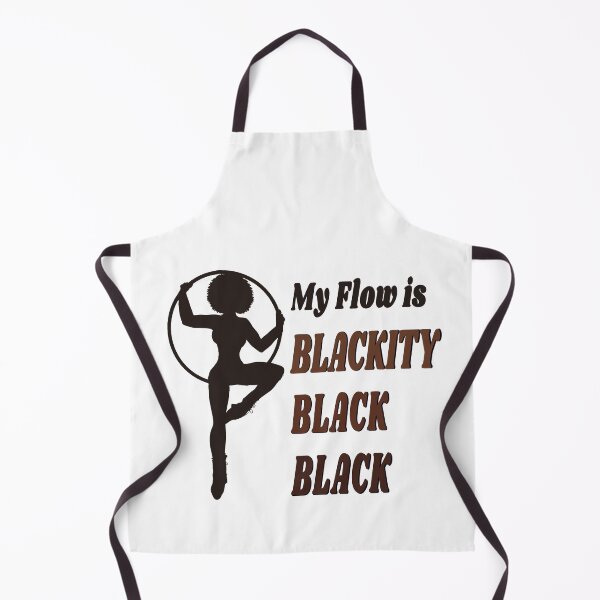 Item preview, Blackity Black Flow | Black Afro African American Hula Hooper - Color White Bkgrnd designed and sold by KreativeLaedy.