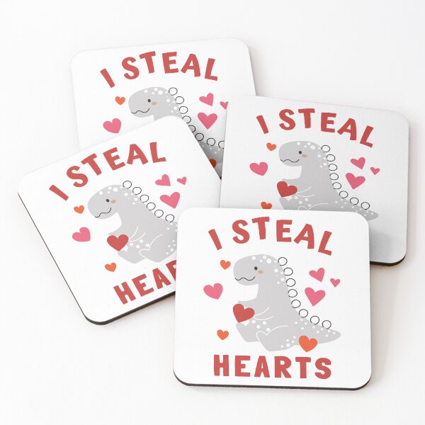 Item preview, I Steal Hearts Dinosaur (Valentines Gift For Kids) designed and sold by i-longmanshop.