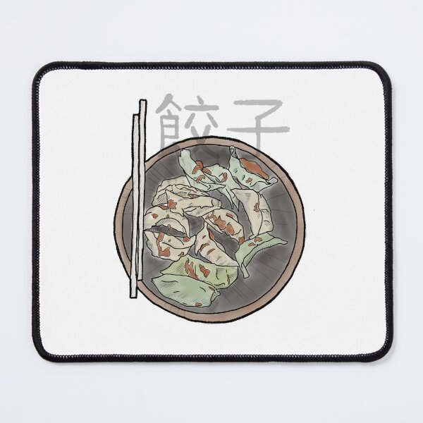 Item preview, A plate of gyoza b&w colored 餃子 designed and sold by Dopamine Dumpster.