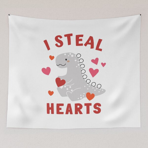 Item preview, I Steal Hearts Dinosaur (Valentines Gift For Kids) designed and sold by i-longmanshop.