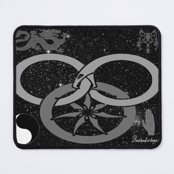 Item preview, Wheel of Time - Tel'aran'rhiod and symbols - black and white designed and sold by DragonWorks Art Prints.