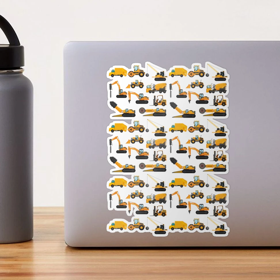 Water Bottle Decals 50Pcs - Truck, Tractor & Excavator Vinyl Decals ...