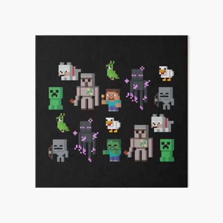 Minecraft Skeleton Art Board Prints Redbubble