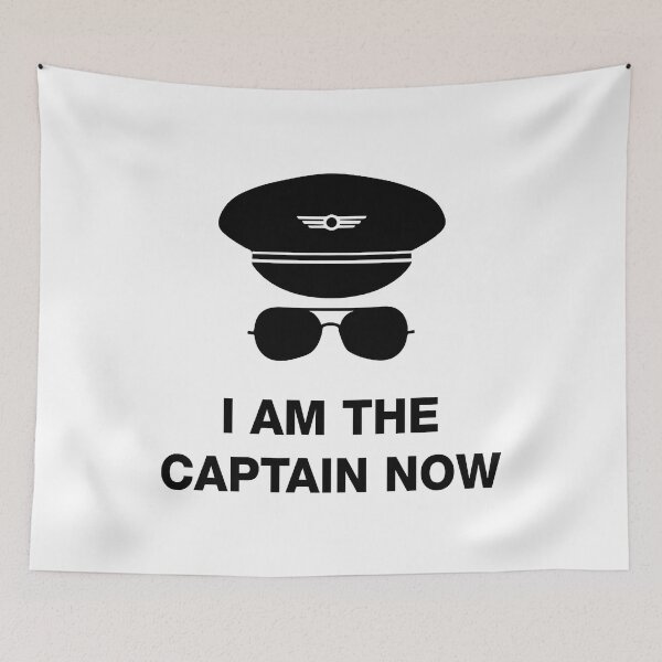 Item preview, I am the Captain Now funny pilot designed and sold by anthonymark14.