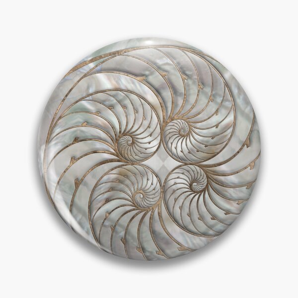 Item preview, Nautilus Shells - Mother of Pearl and gold designed and sold by k9printart.