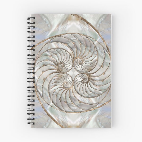 Item preview, Nautilus Shells - Mother of Pearl and gold designed and sold by k9printart.