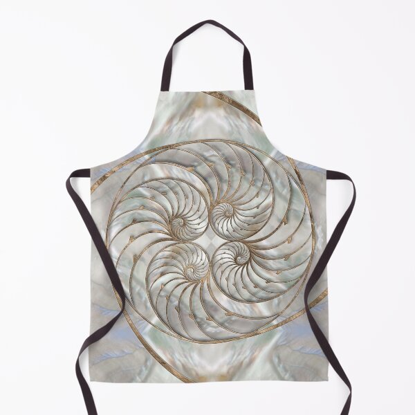 Item preview, Nautilus Shells - Mother of Pearl and gold designed and sold by k9printart.
