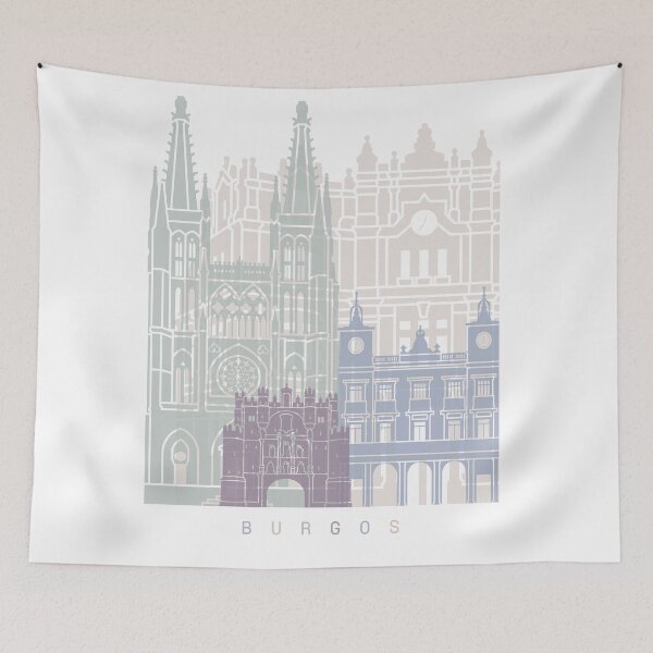 Item preview, BURGOS SKYLINE POSTER PASTEL designed and sold by paulrommer.