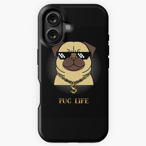 Vista previa del artículo con la obra «Vida Pug», diseñado y vendido por One Pine Designs.