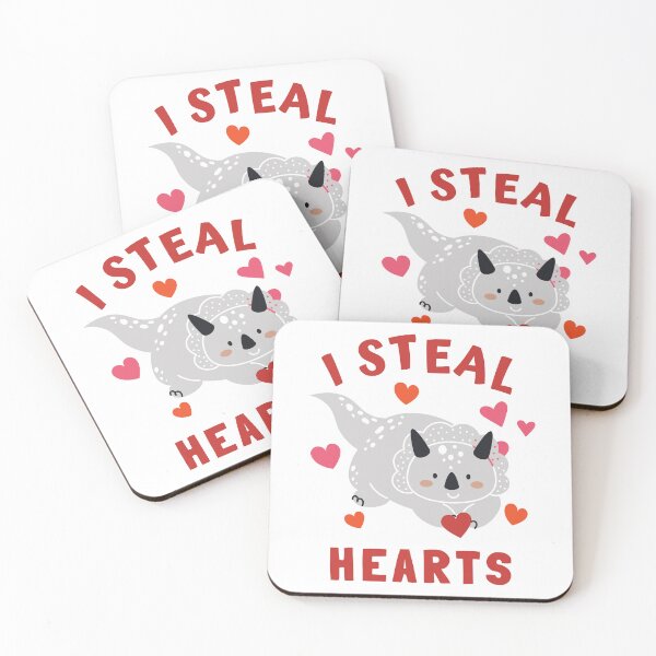 Item preview, I Steal Hearts Dinosaur (Valentines Gift For Kids) designed and sold by i-longmanshop.