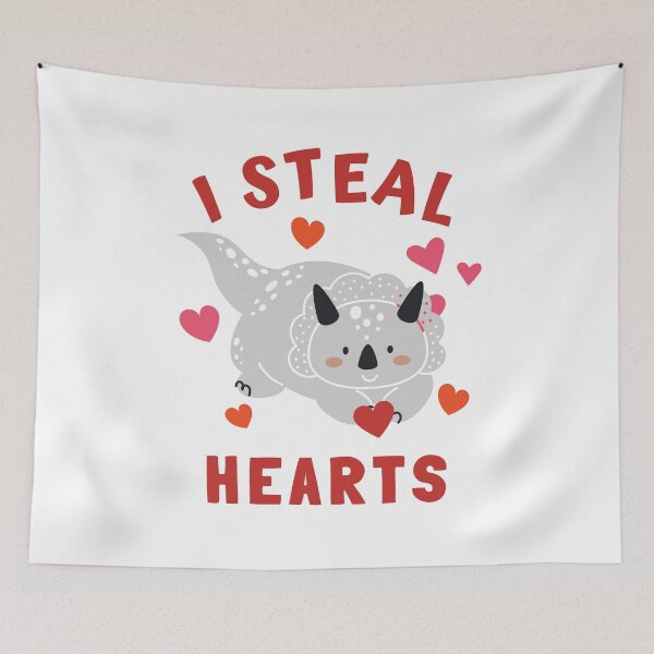 Item preview, I Steal Hearts Dinosaur (Valentines Gift For Kids) designed and sold by i-longmanshop.