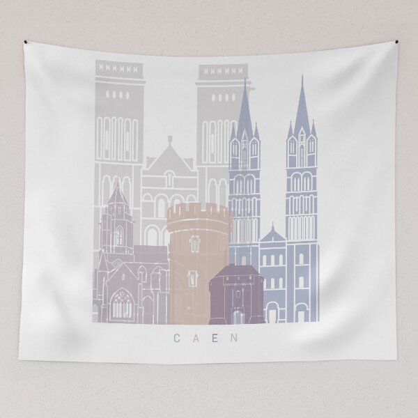 Item preview, CAEN SKYLINE POSTER PASTEL designed and sold by paulrommer.