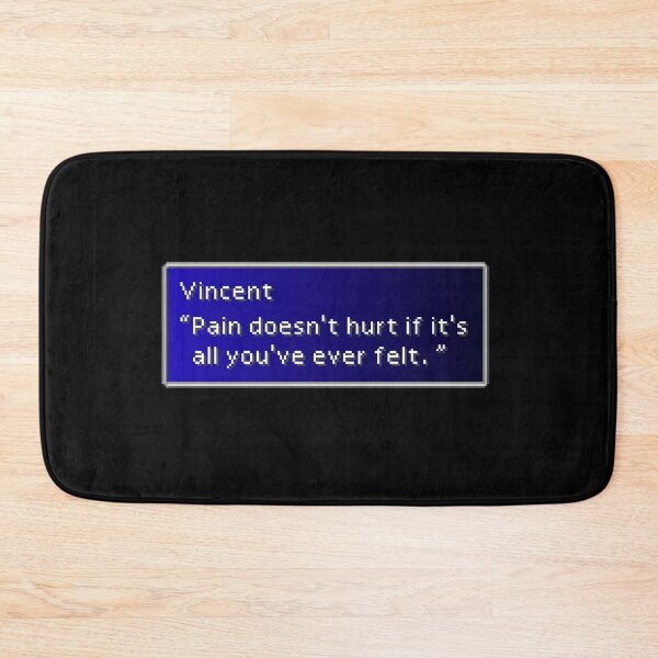 Item preview, Pain doesn't hurt - Vincent Valentine Dialogue Box designed and sold by MogsterMemes.