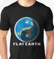 Flat Earth Yin and Yang Unisex T-Shirt