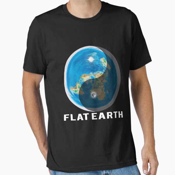 Flat Earth Yin and Yang Essential T-Shirt