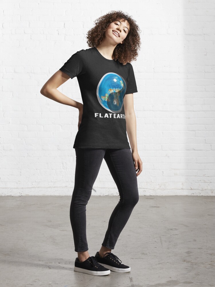 Alternate view of Flat Earth Yin and Yang  Essential T-Shirt