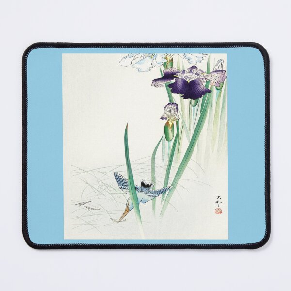 Item preview, Kingfisher and irises (1900 - 1930) designed and sold by ManateesOZ.