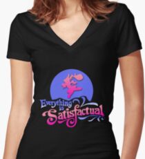 Everything is Satisfactual Women's Fitted V-Neck T-Shirt