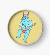 Blue Blue Monster Clock
