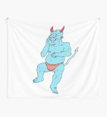 Blue Blue Monster Wall Tapestry